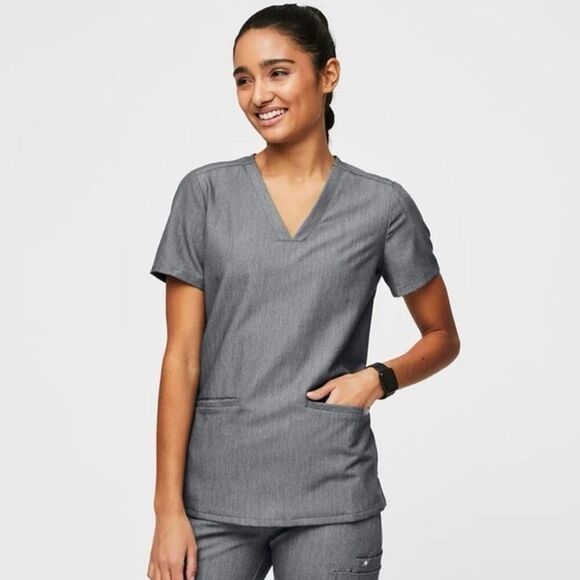 ✨Figs Casma Three-Pocket Scrub Sz XXL Top™ Graphite Grey✨ - Picture 4 of 13